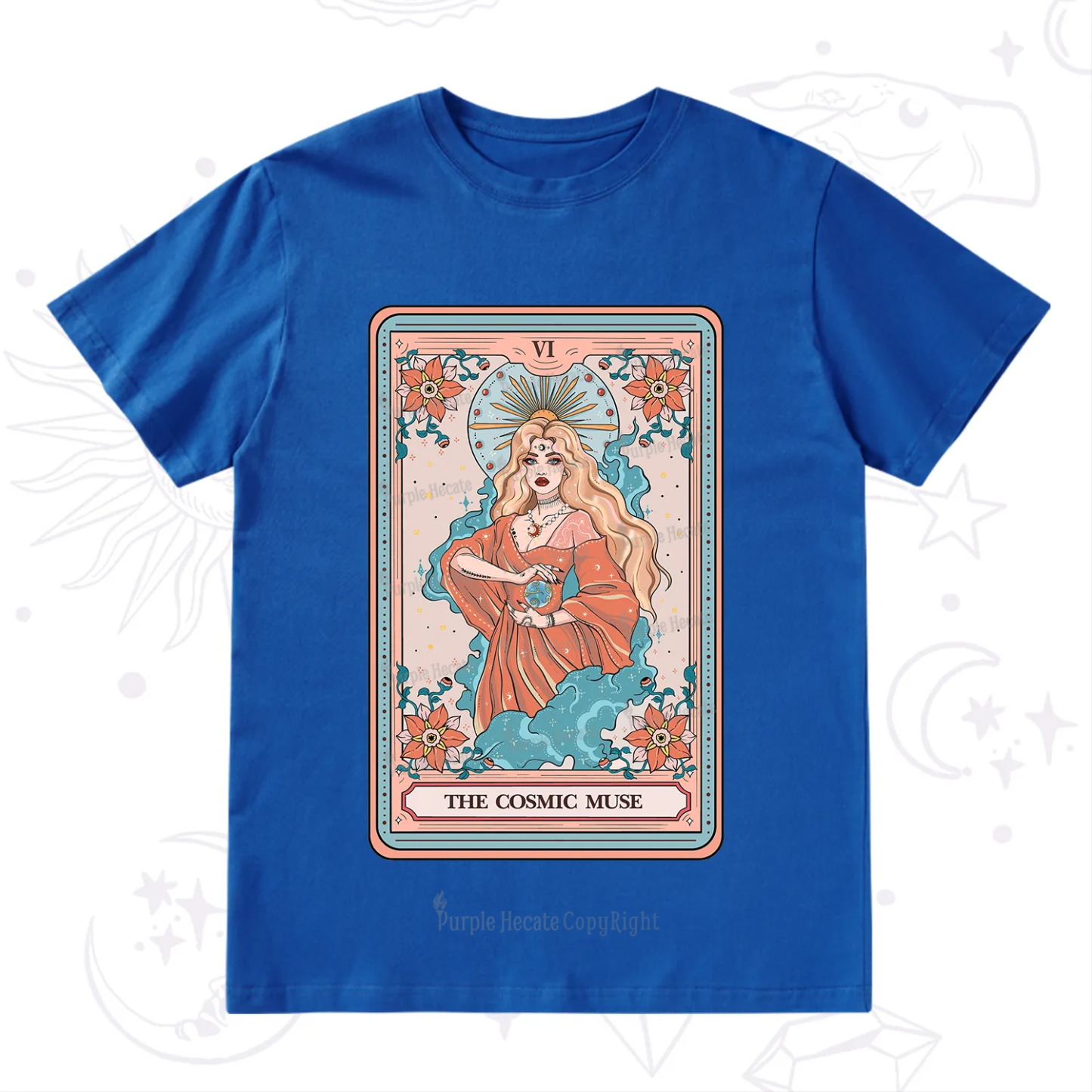 Purplehecate The Cosmic Muse Tarot Card T-Shirt