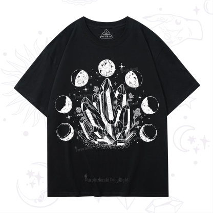 Purplehecate Crystals and Moon Phases T-Shirt