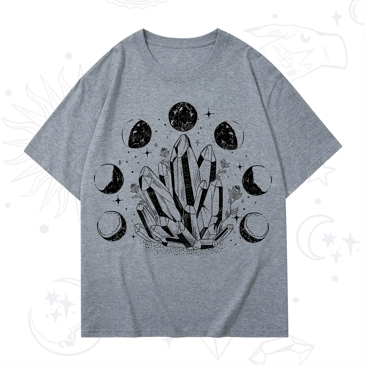 Purplehecate Crystals and Moon Phases T-Shirt