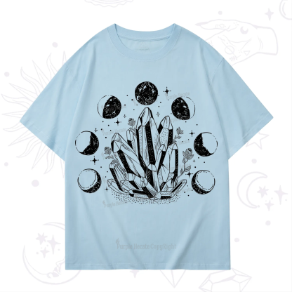 Purplehecate Crystals and Moon Phases T-Shirt