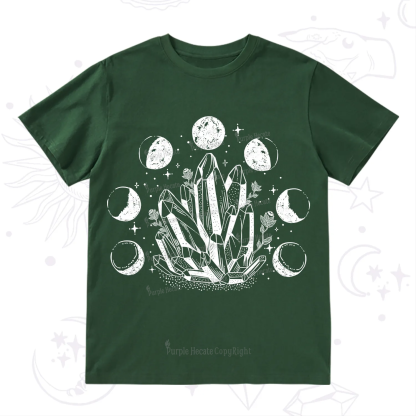 Purplehecate Crystals and Moon Phases T-Shirt