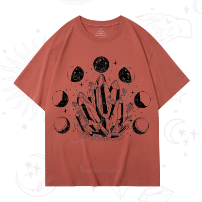 Purplehecate Crystals and Moon Phases T-Shirt