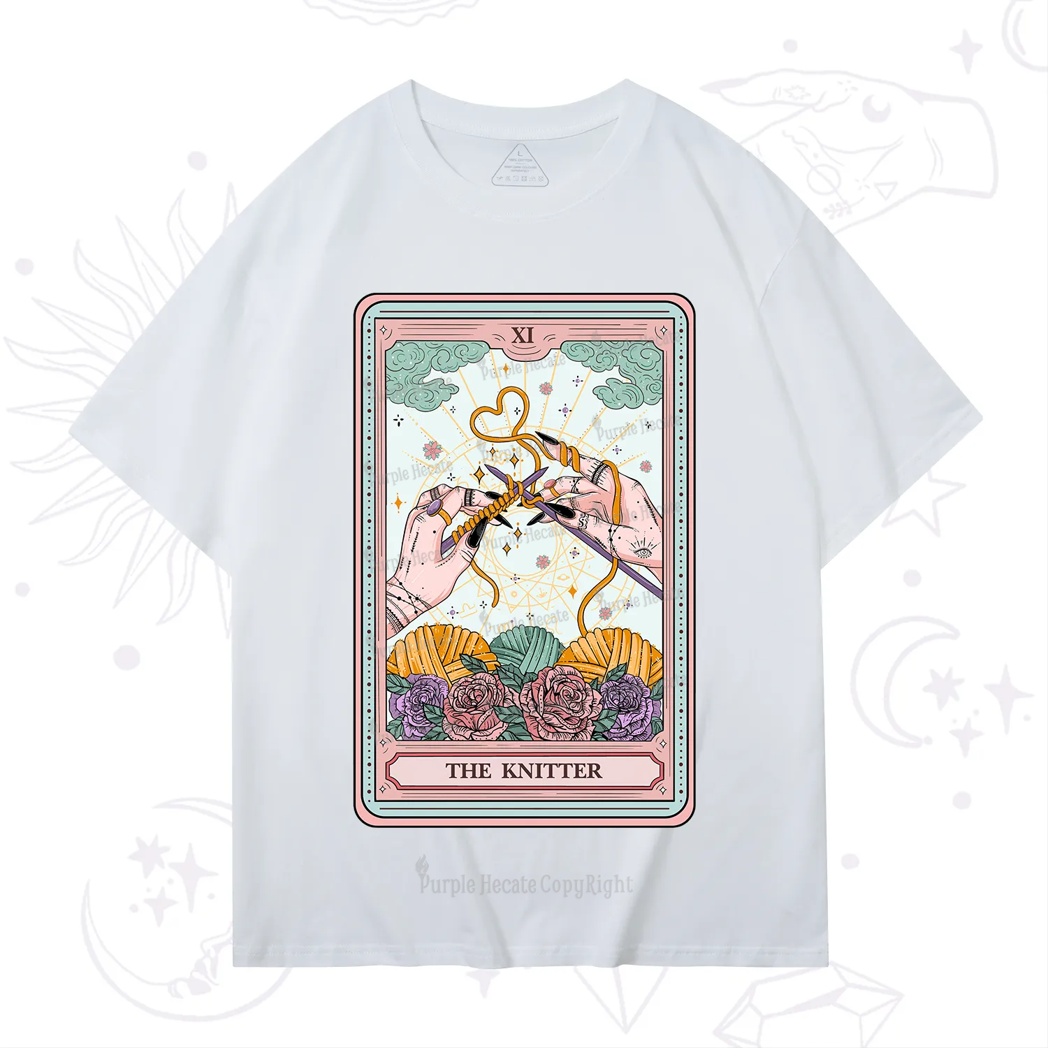Purplehecate The Knitter Tarot Card T-Shirt