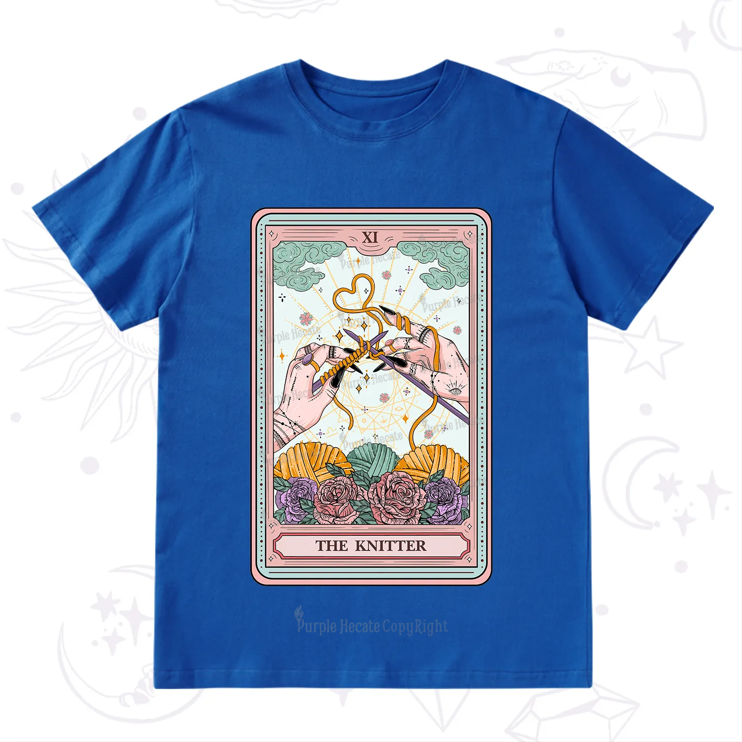Purplehecate The Knitter Tarot Card T-Shirt