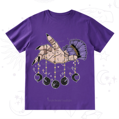Purplehecate Feline Lunar Phases T-Shirt