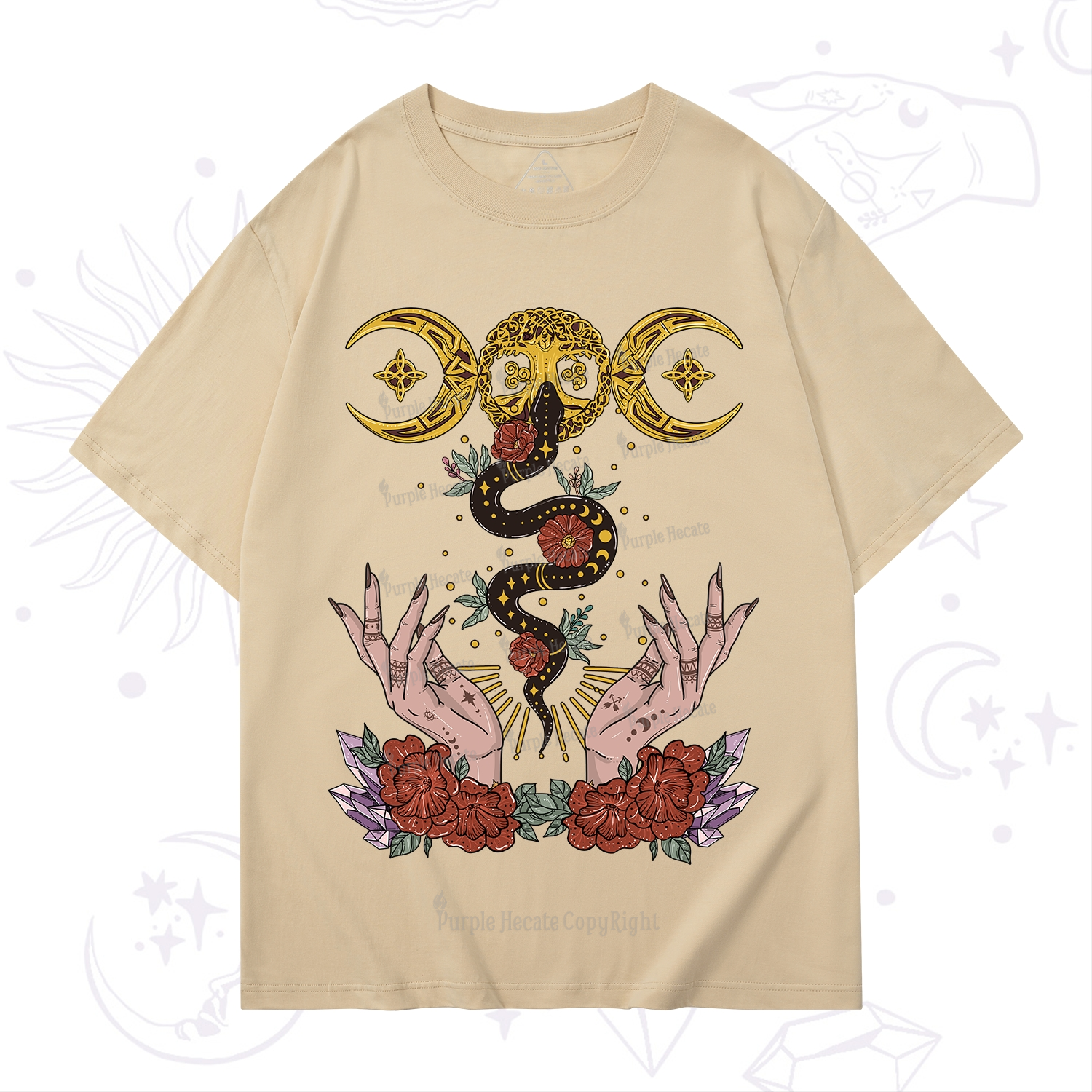 Purplehecate Lunar Bloom T-Shirt