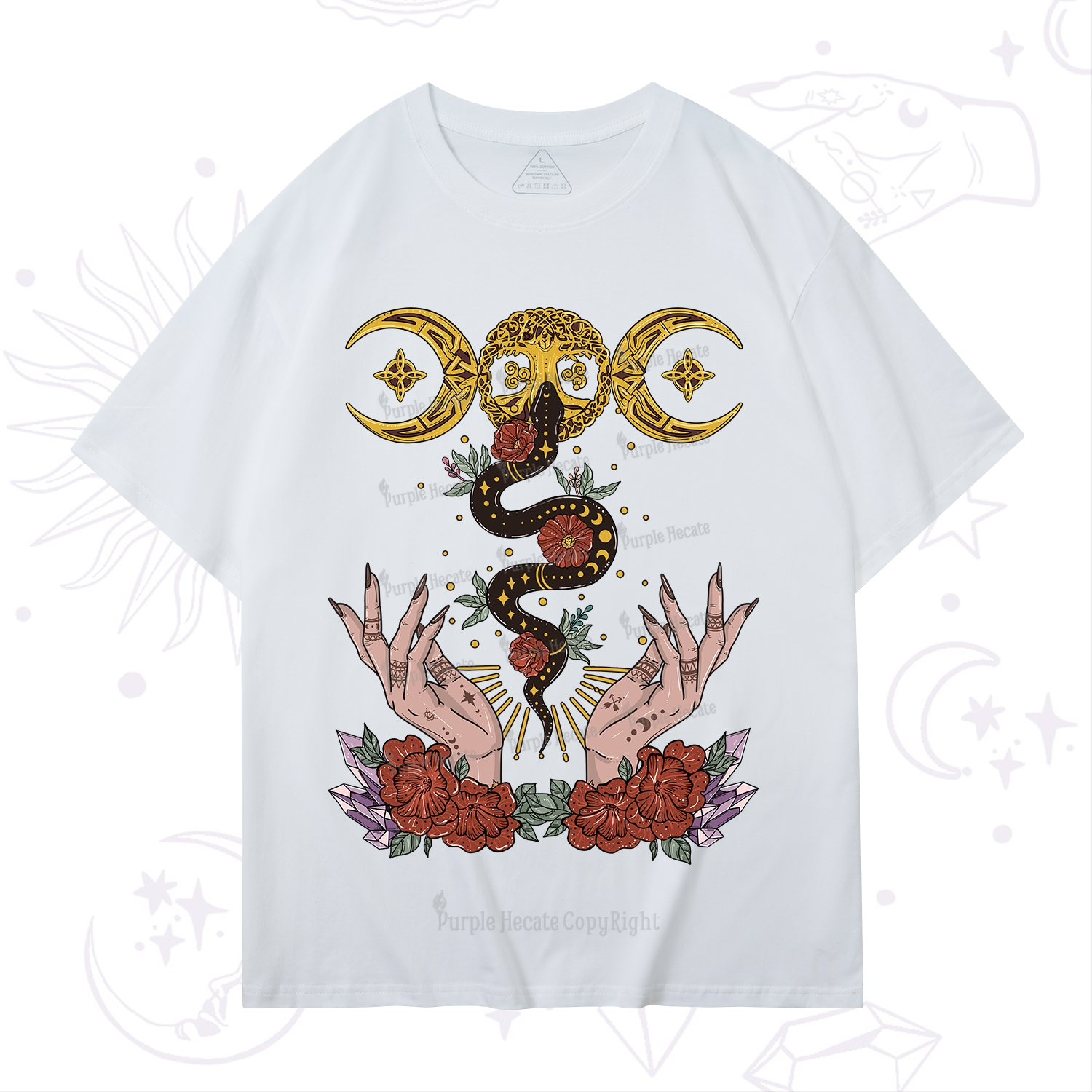 Purplehecate Lunar Bloom T-Shirt