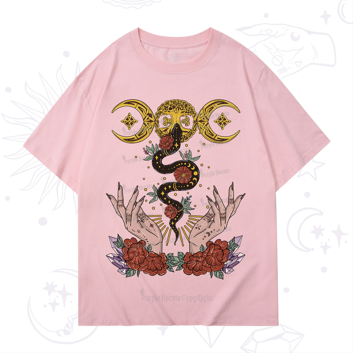 Purplehecate Lunar Bloom T-Shirt