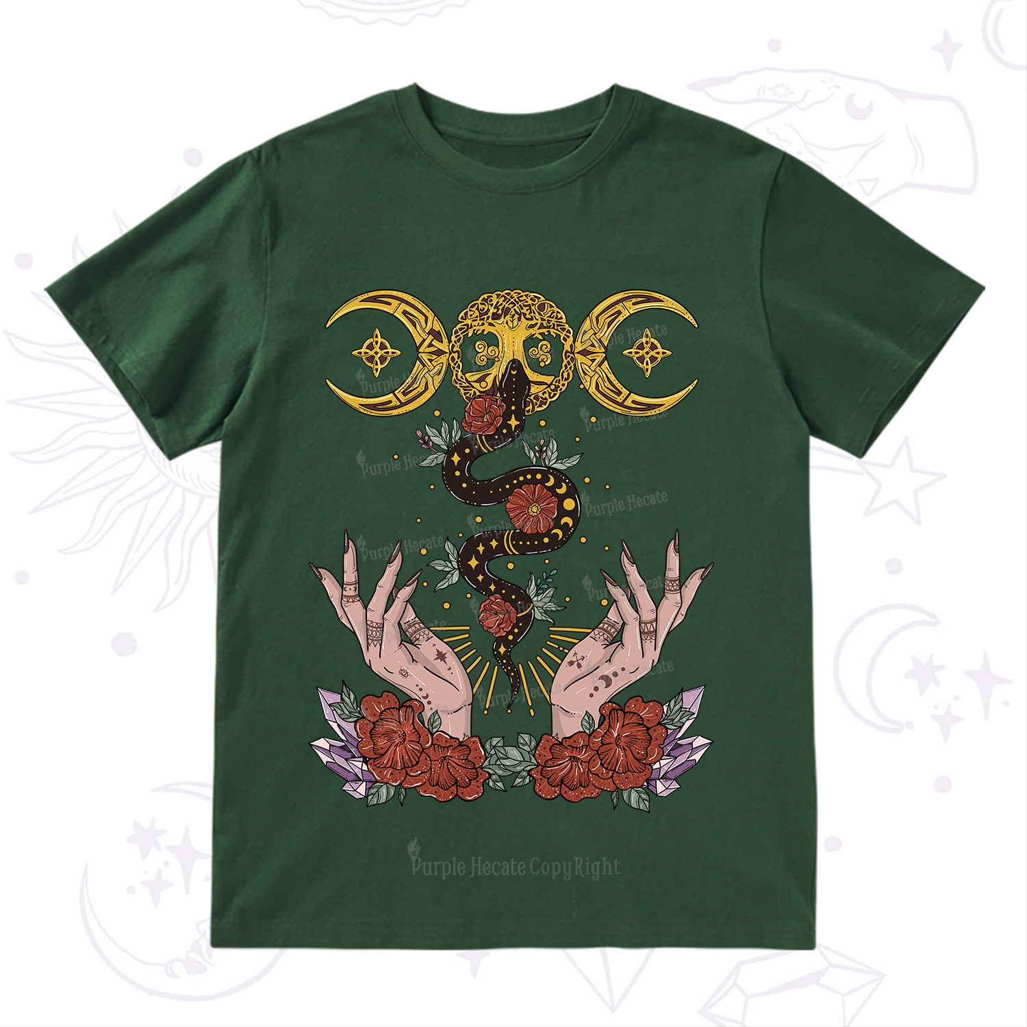 Purplehecate Lunar Bloom T-Shirt