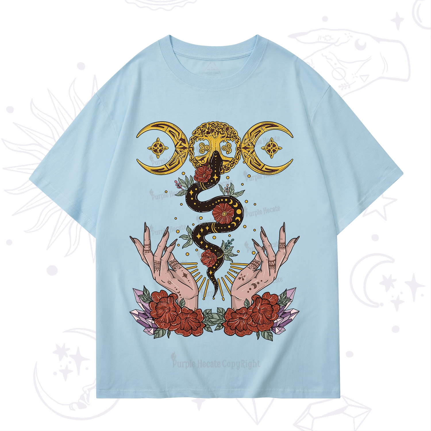 Purplehecate Lunar Bloom T-Shirt