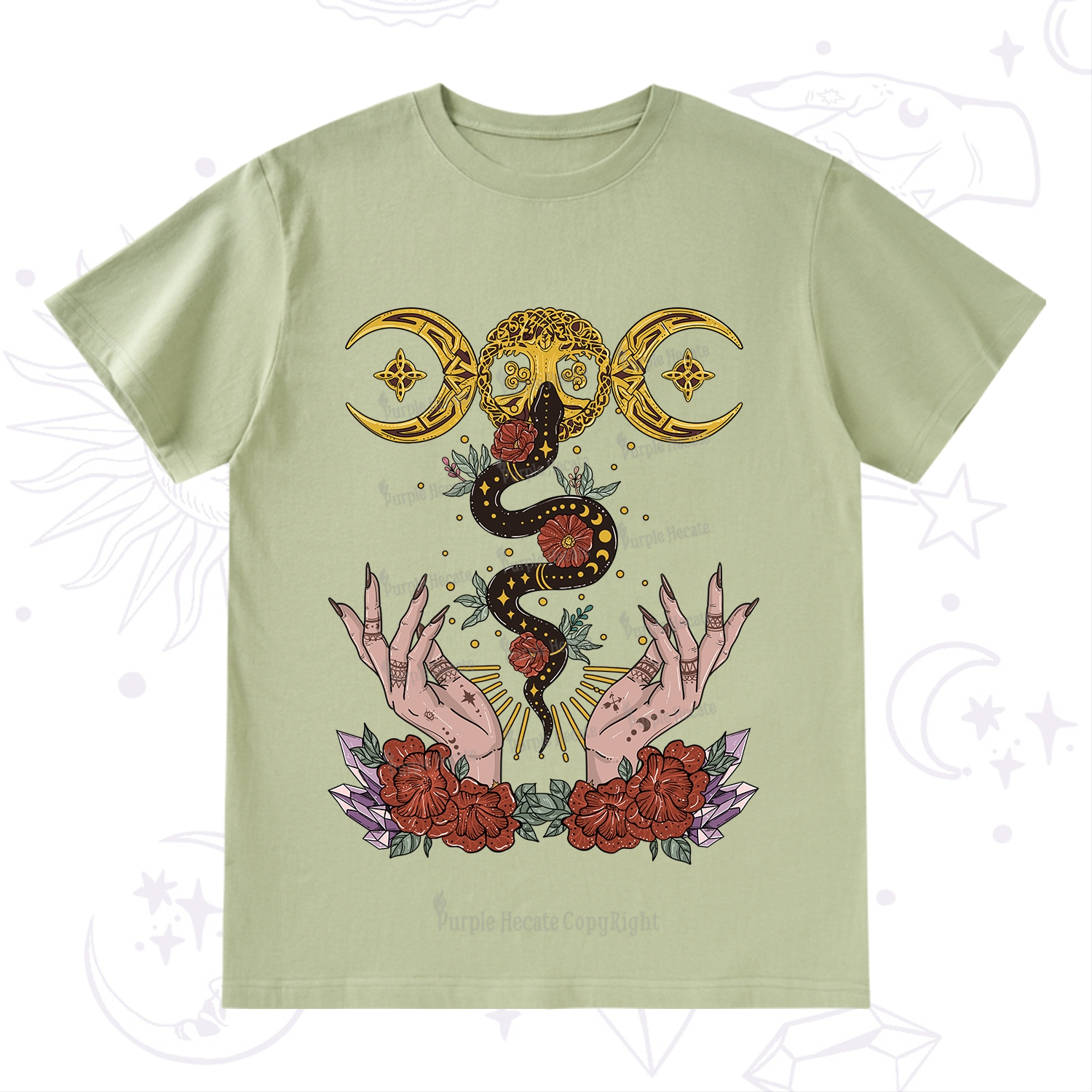 Purplehecate Lunar Bloom T-Shirt