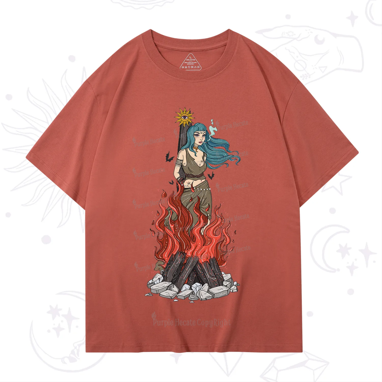 Purplehecate Witchy Woman Burned at the Stake T-Shirt