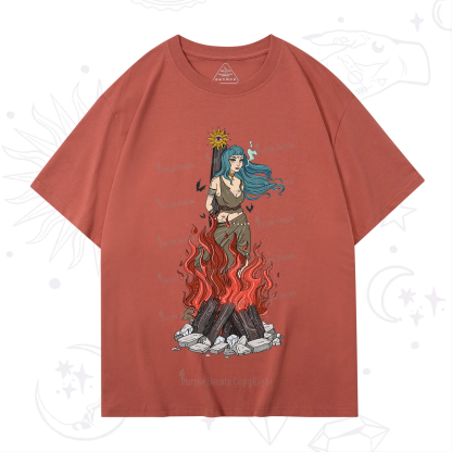 Purplehecate Witchy Woman Burned at the Stake T-Shirt