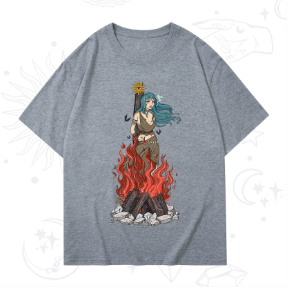 Purplehecate Witchy Woman Burned at the Stake T-Shirt