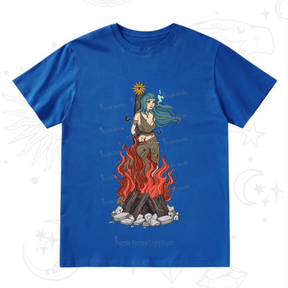 Purplehecate Witchy Woman Burned at the Stake T-Shirt