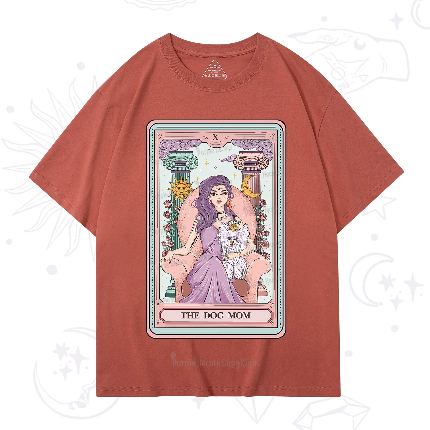Purplehecate The Cute Dog Mom Tarot card T-Shirt