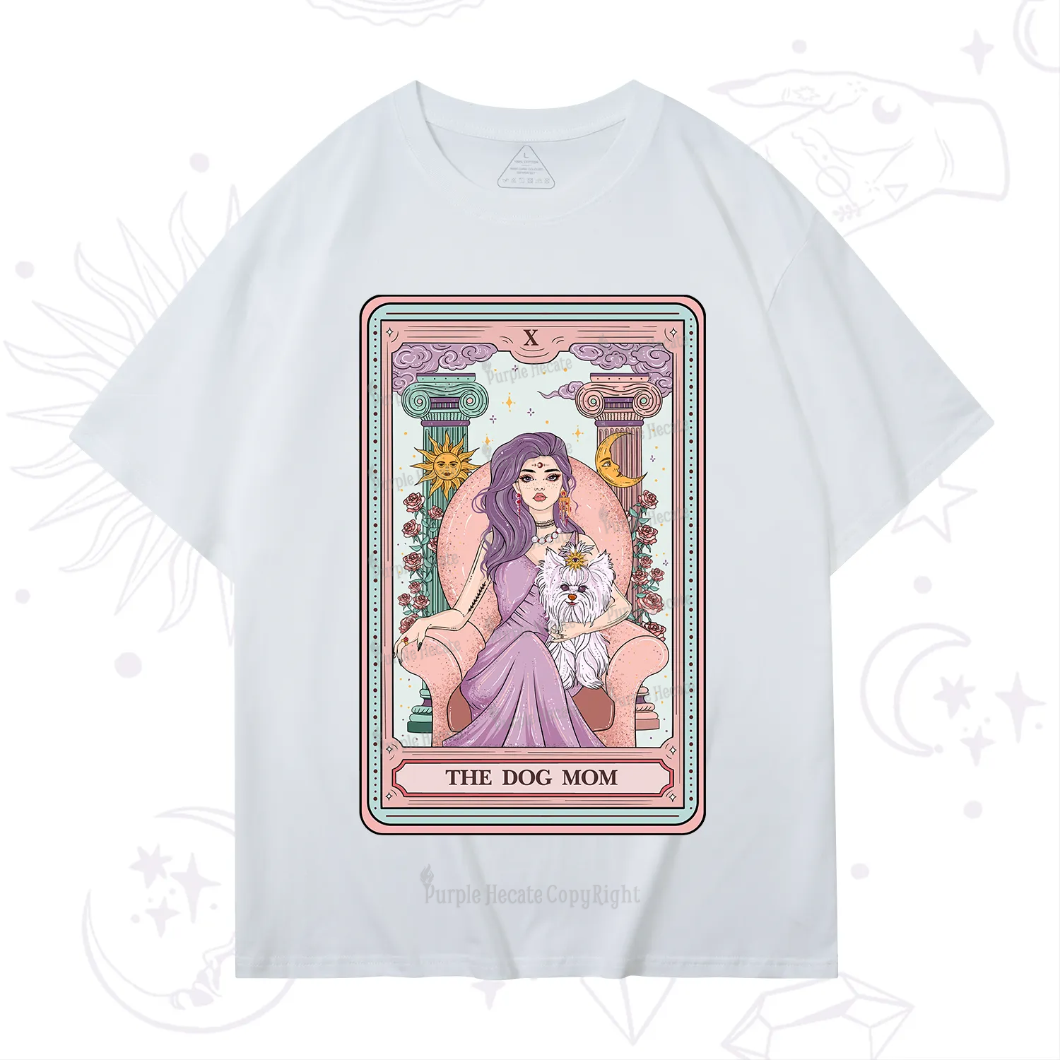 Purplehecate The Cute Dog Mom Tarot card T-Shirt