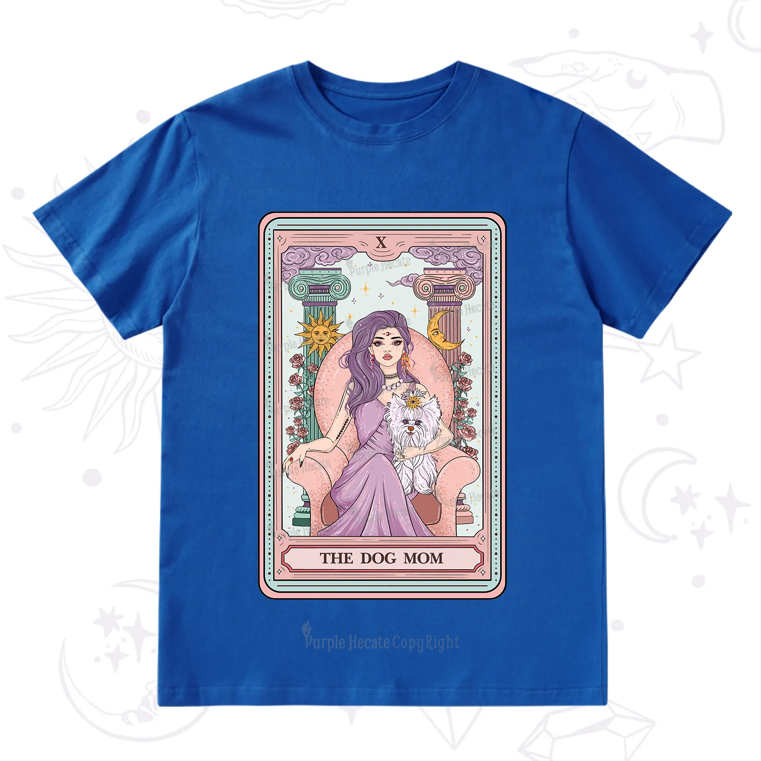Purplehecate The Cute Dog Mom Tarot card T-Shirt