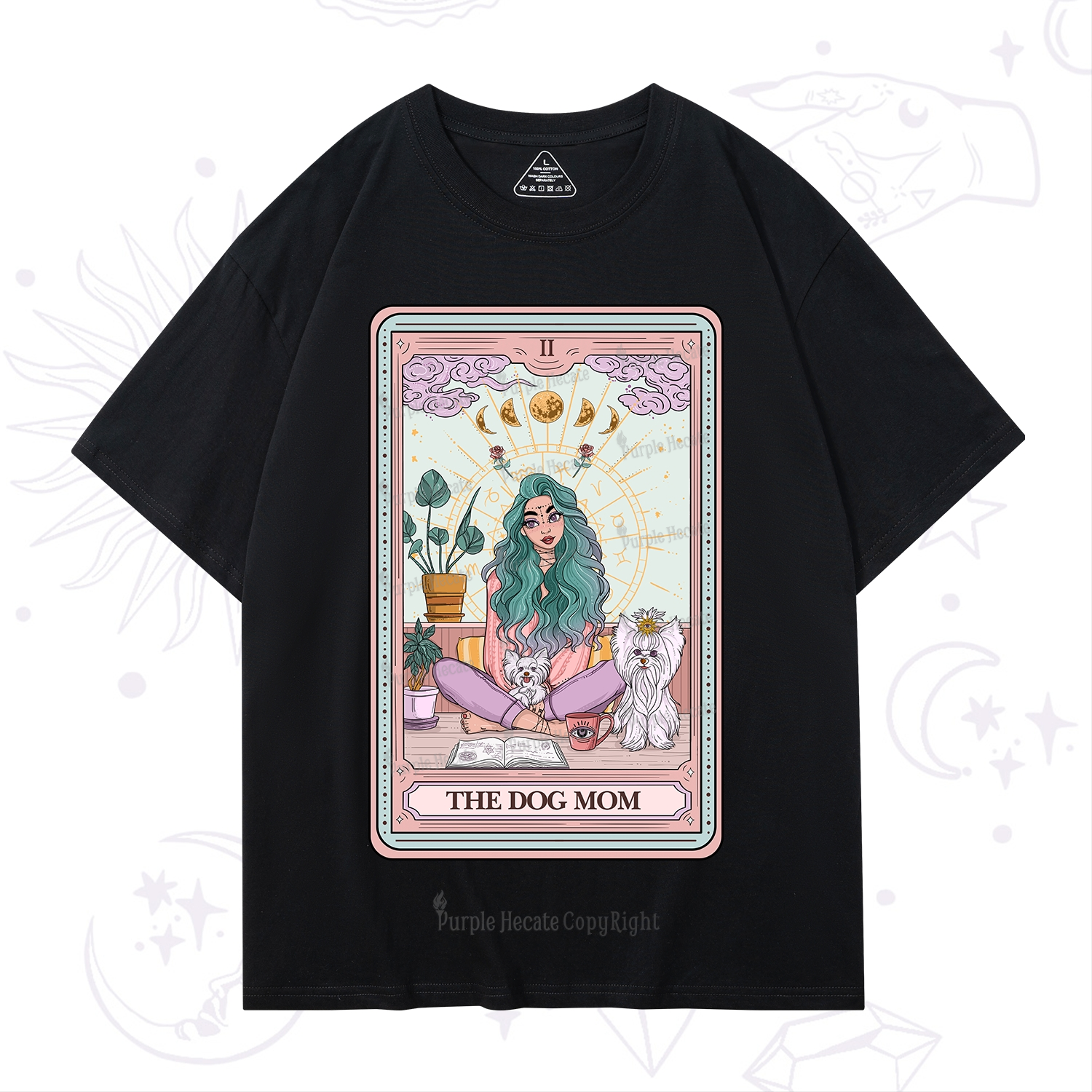 Purplehecate The Divine Dog Mom Tarot Card T-Shirt