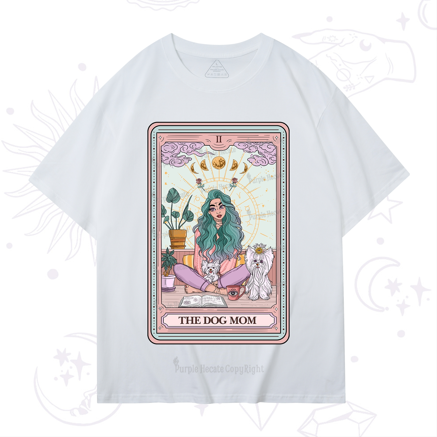 Purplehecate The Divine Dog Mom Tarot Card T-Shirt