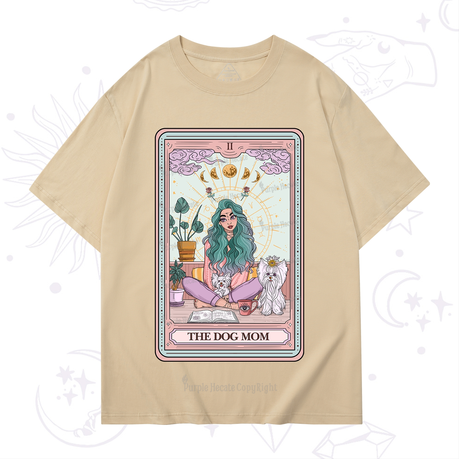 Purplehecate The Divine Dog Mom Tarot Card T-Shirt