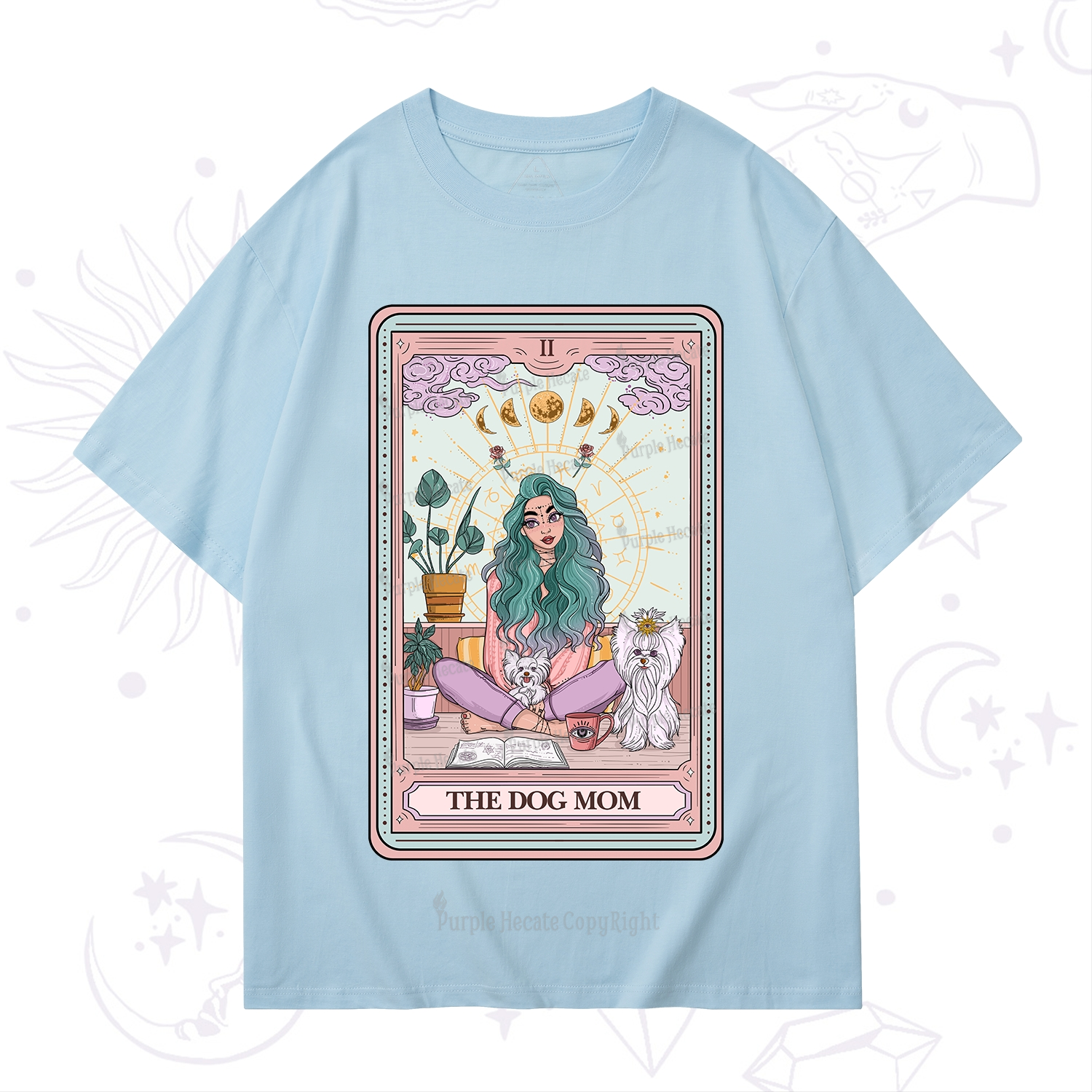 Purplehecate The Divine Dog Mom Tarot Card T-Shirt