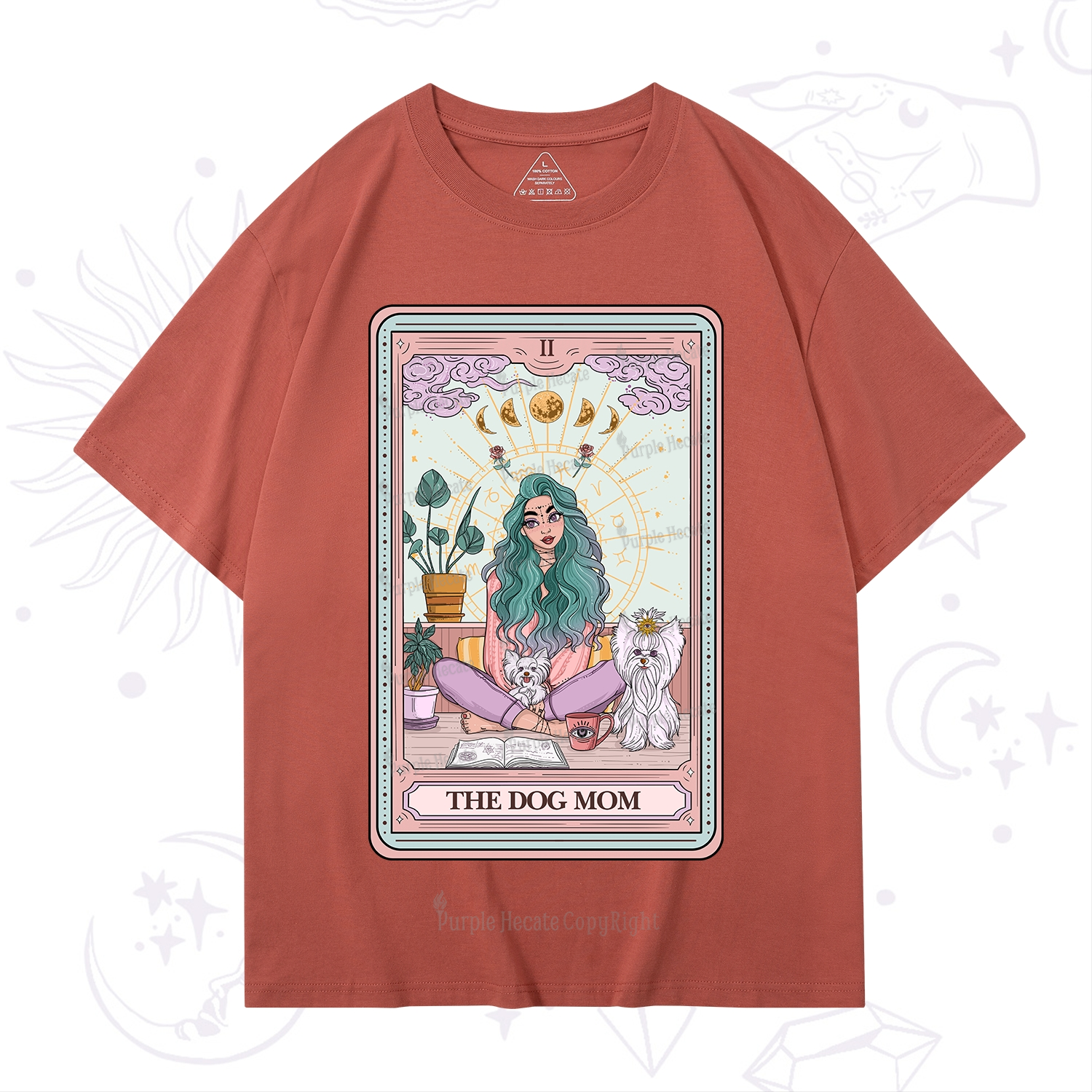 Purplehecate The Divine Dog Mom Tarot Card T-Shirt