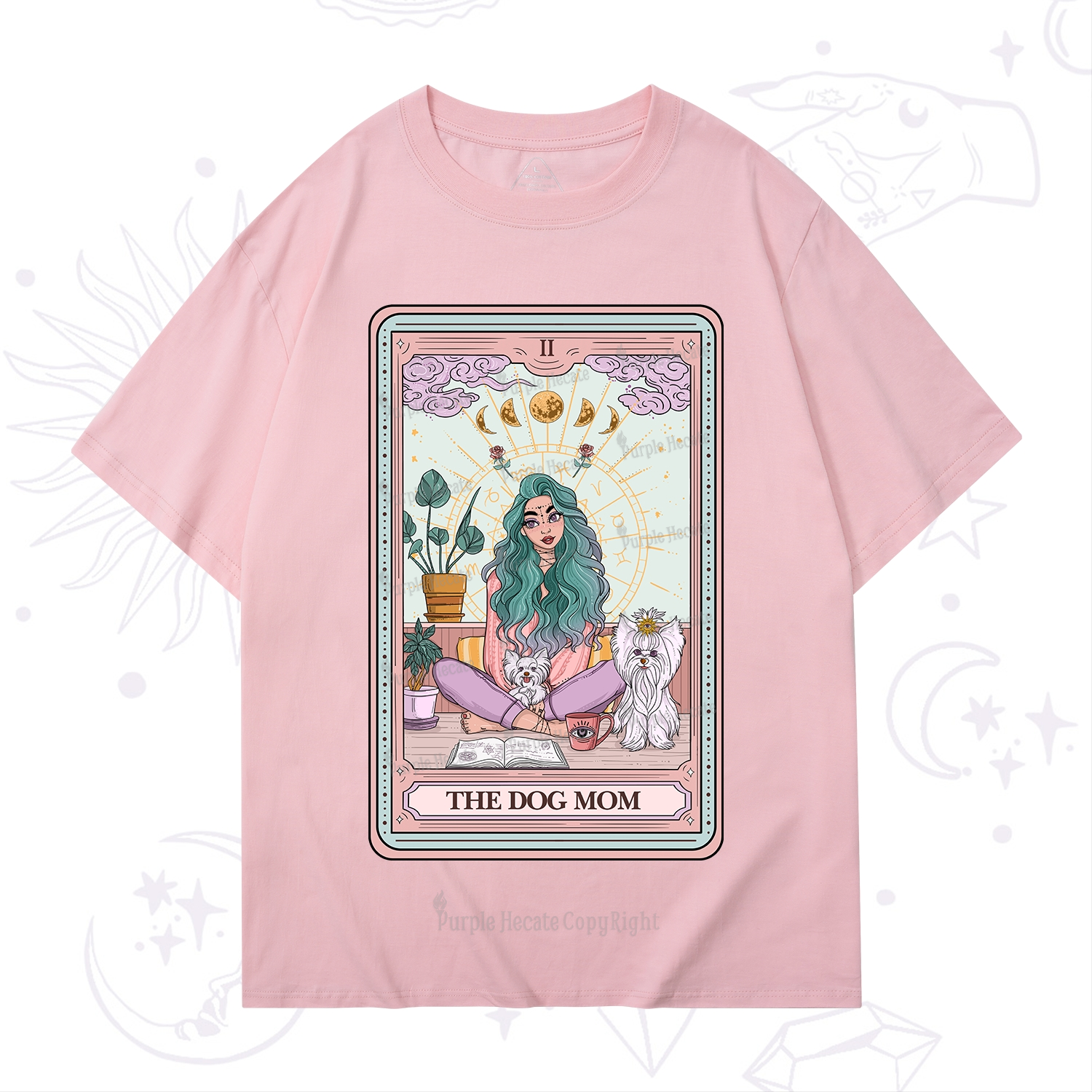 Purplehecate The Divine Dog Mom Tarot Card T-Shirt