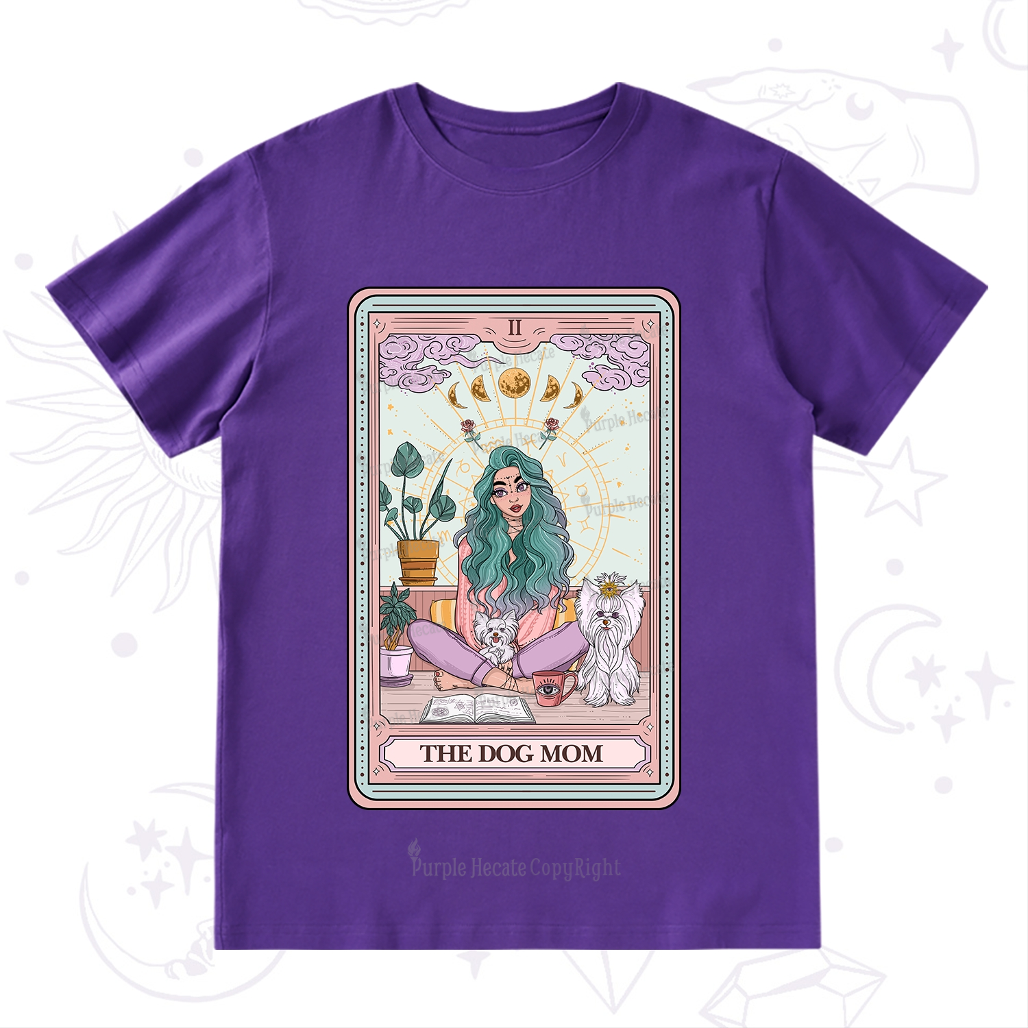Purplehecate The Divine Dog Mom Tarot Card T-Shirt