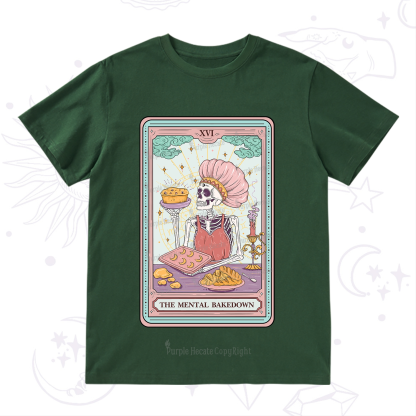 Purplehecate The Mental Bake Down Skeleton Tarot Card T-Shirt