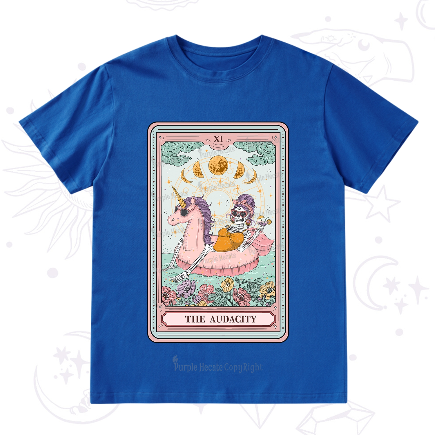 Purplehecate The Audacity Skeleton Tarot Card T-Shirt