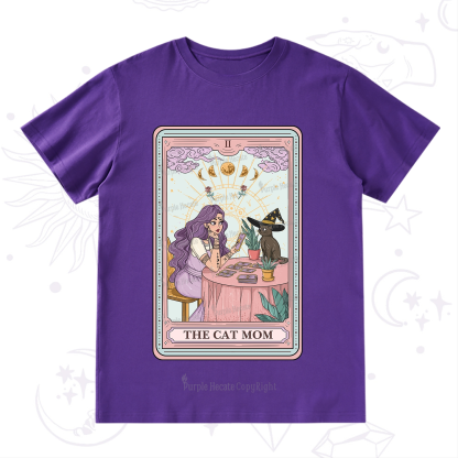 Purplehecate The Witchy Cat Mom Tarot T-Shirt