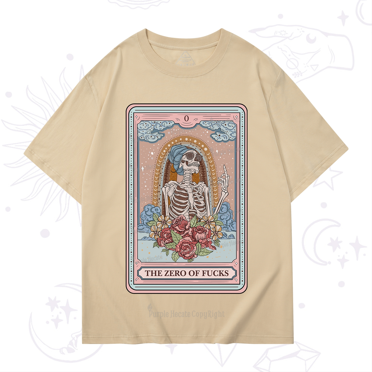Purplehecate The Zero Of Fucks Tarot Card T-Shirt