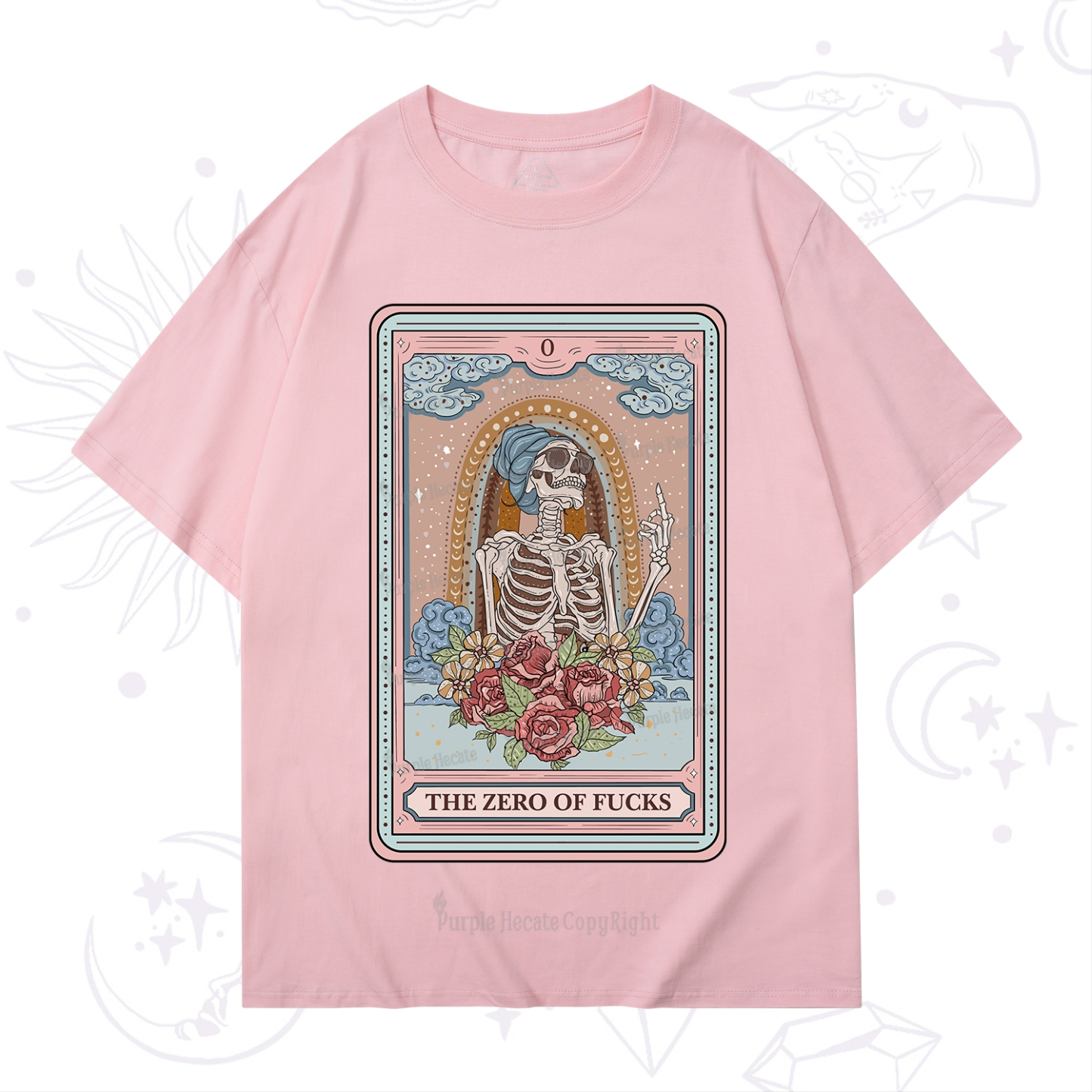 Purplehecate The Zero Of Fucks Tarot Card T-Shirt