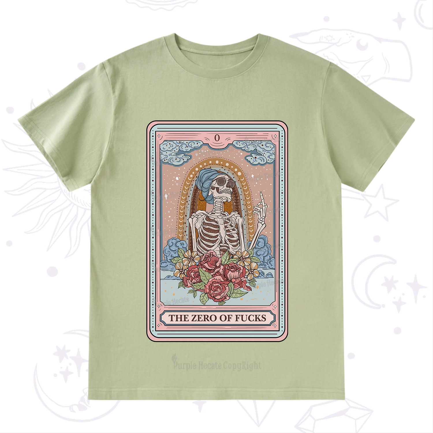Purplehecate The Zero Of Fucks Tarot Card T-Shirt