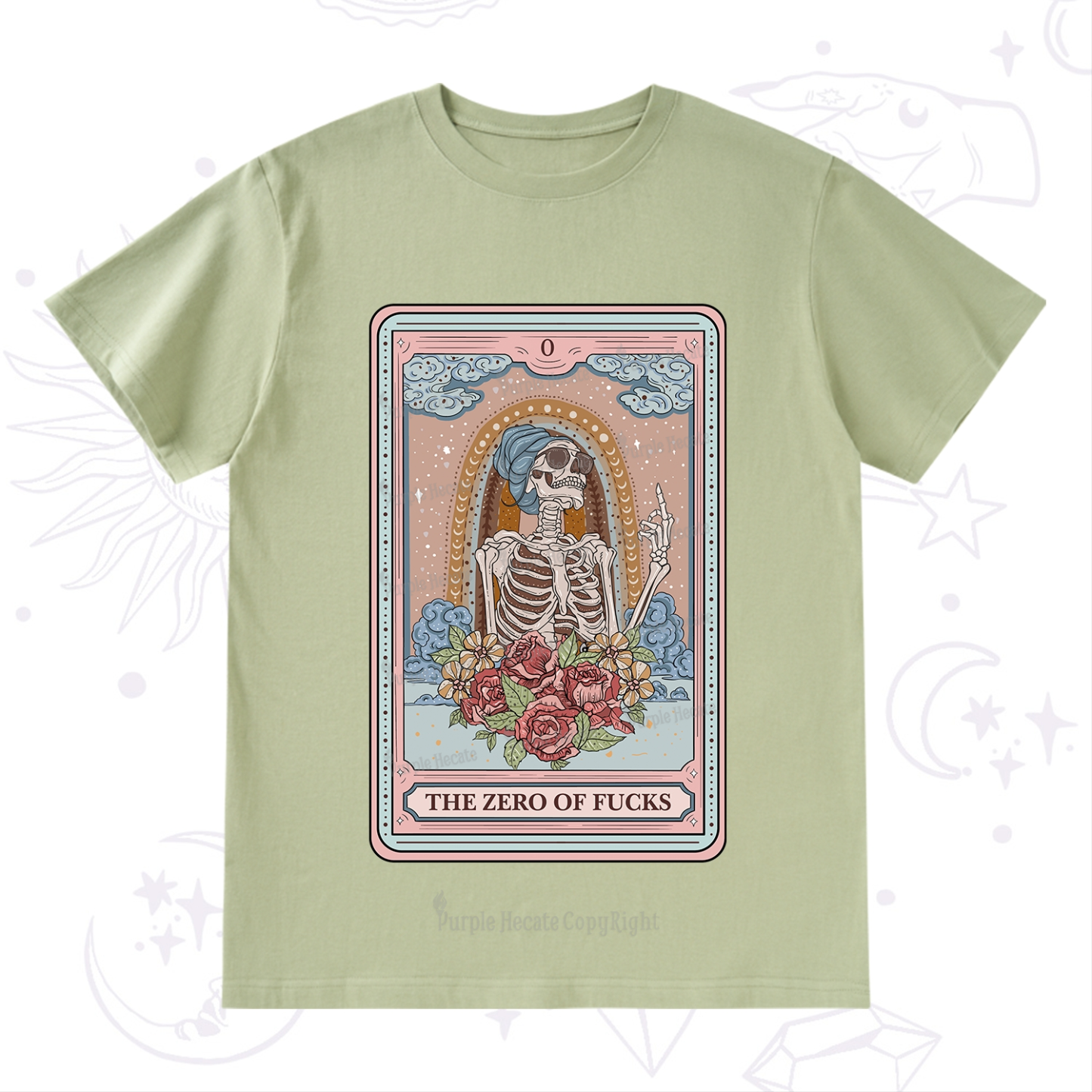 Purplehecate The Zero Of Fucks Tarot Card T-Shirt