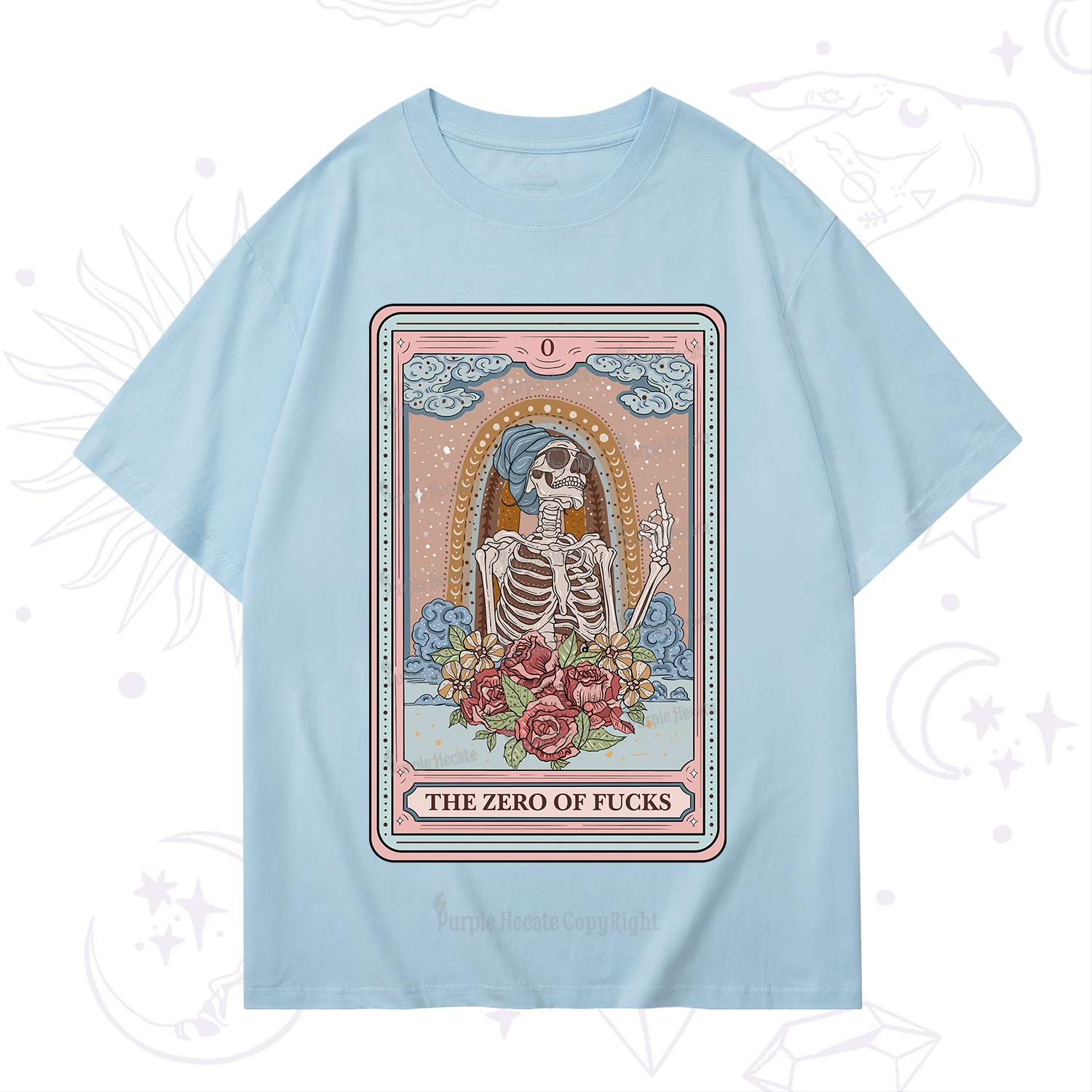 Purplehecate The Zero Of Fucks Tarot Card T-Shirt