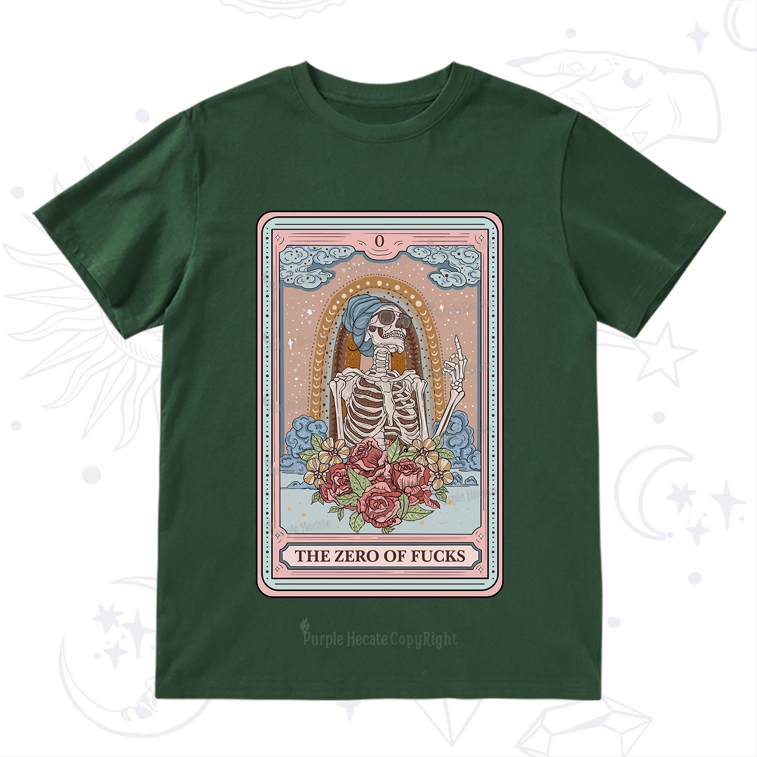 Purplehecate The Zero Of Fucks Tarot Card T-Shirt