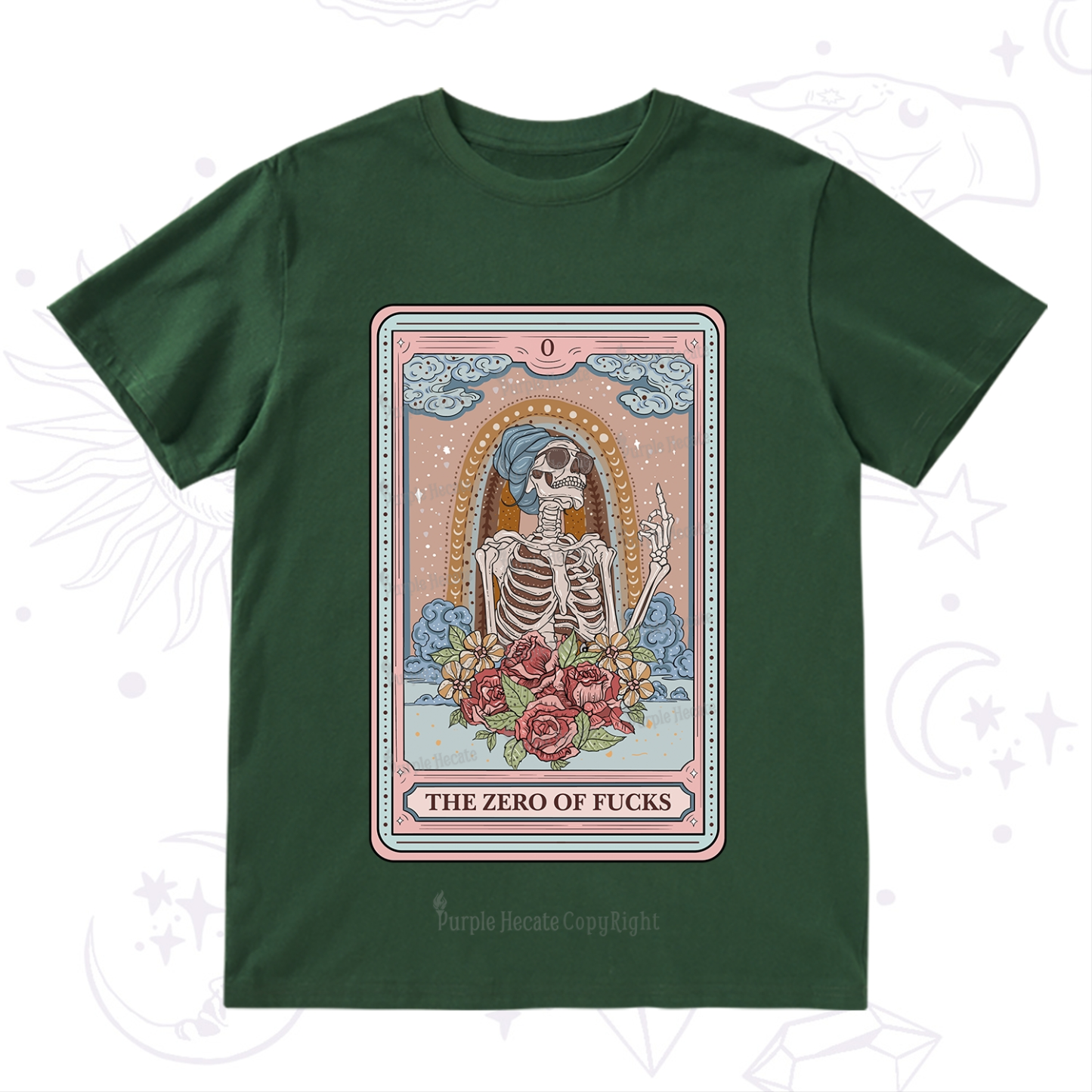 Purplehecate The Zero Of Fucks Tarot Card T-Shirt