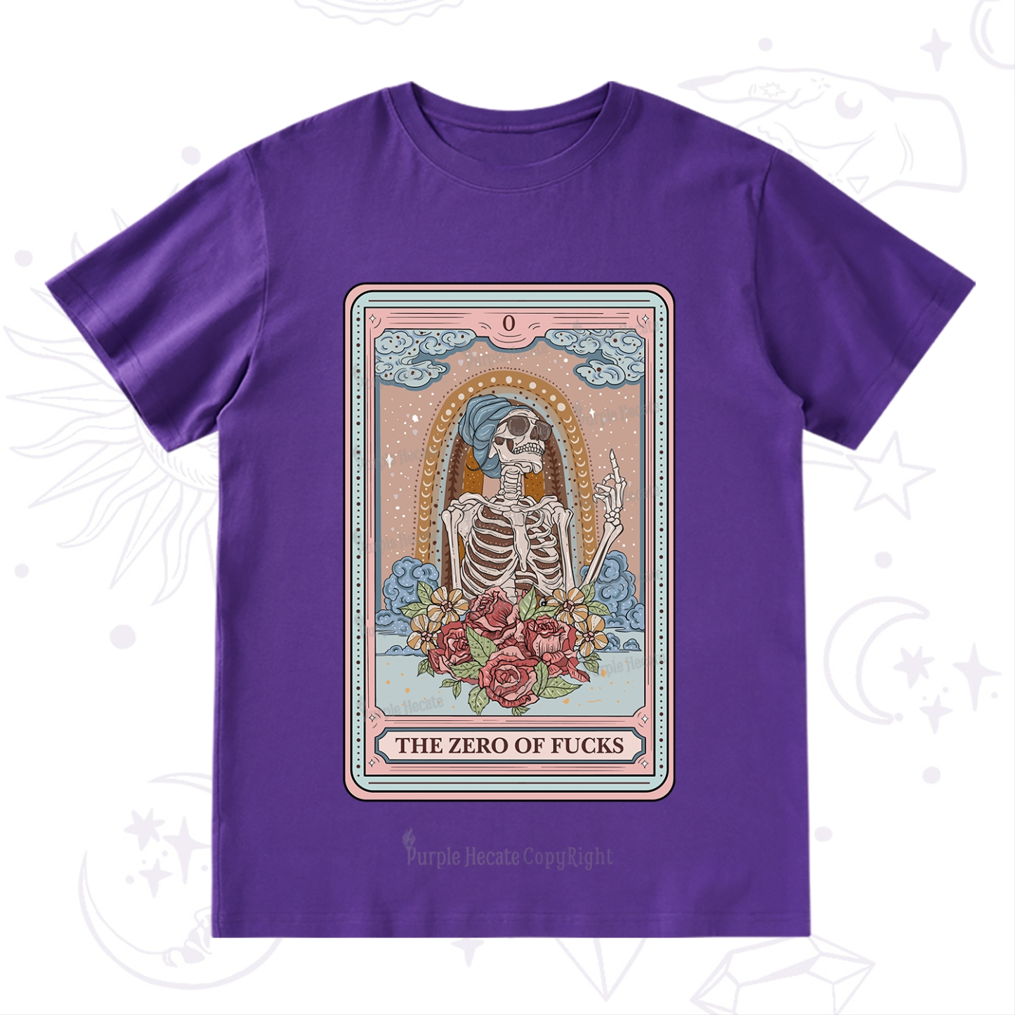 Purplehecate The Zero Of Fucks Tarot Card T-Shirt