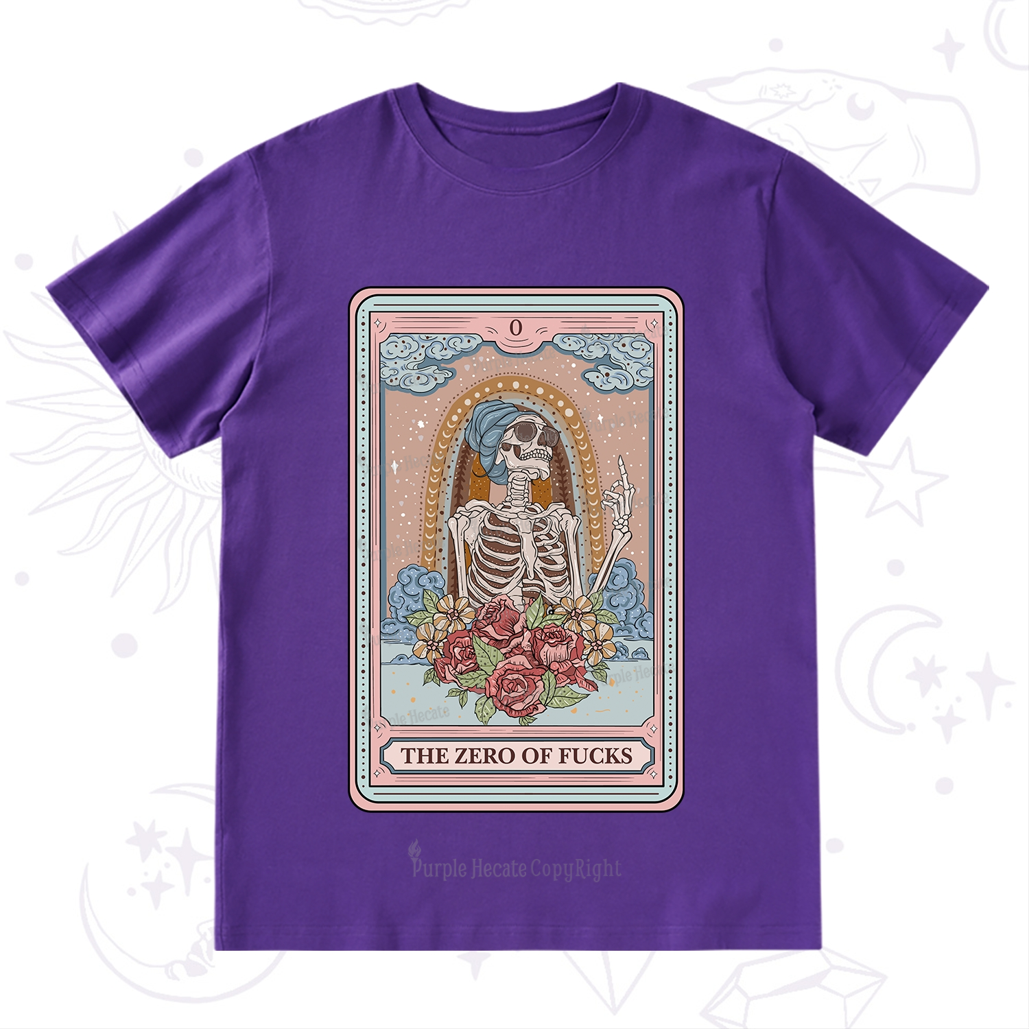 Purplehecate The Zero Of Fucks Tarot Card T-Shirt