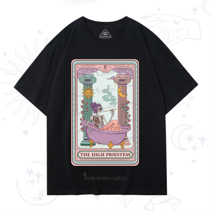 Purplehecate The Noble High Priestess Tarot Card T-Shirt