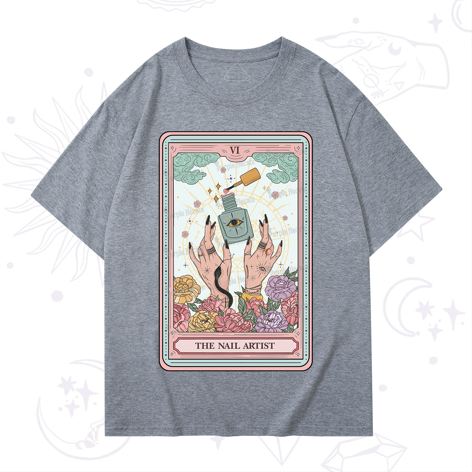 Purplehecate The Nail Artist Life Tarot T-Shirt