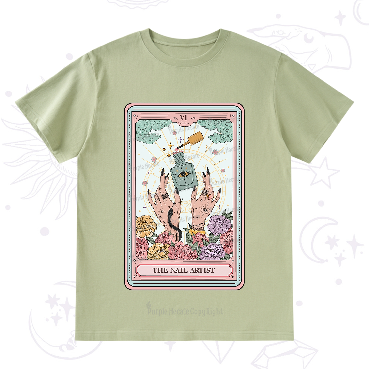 Purplehecate The Nail Artist Life Tarot T-Shirt