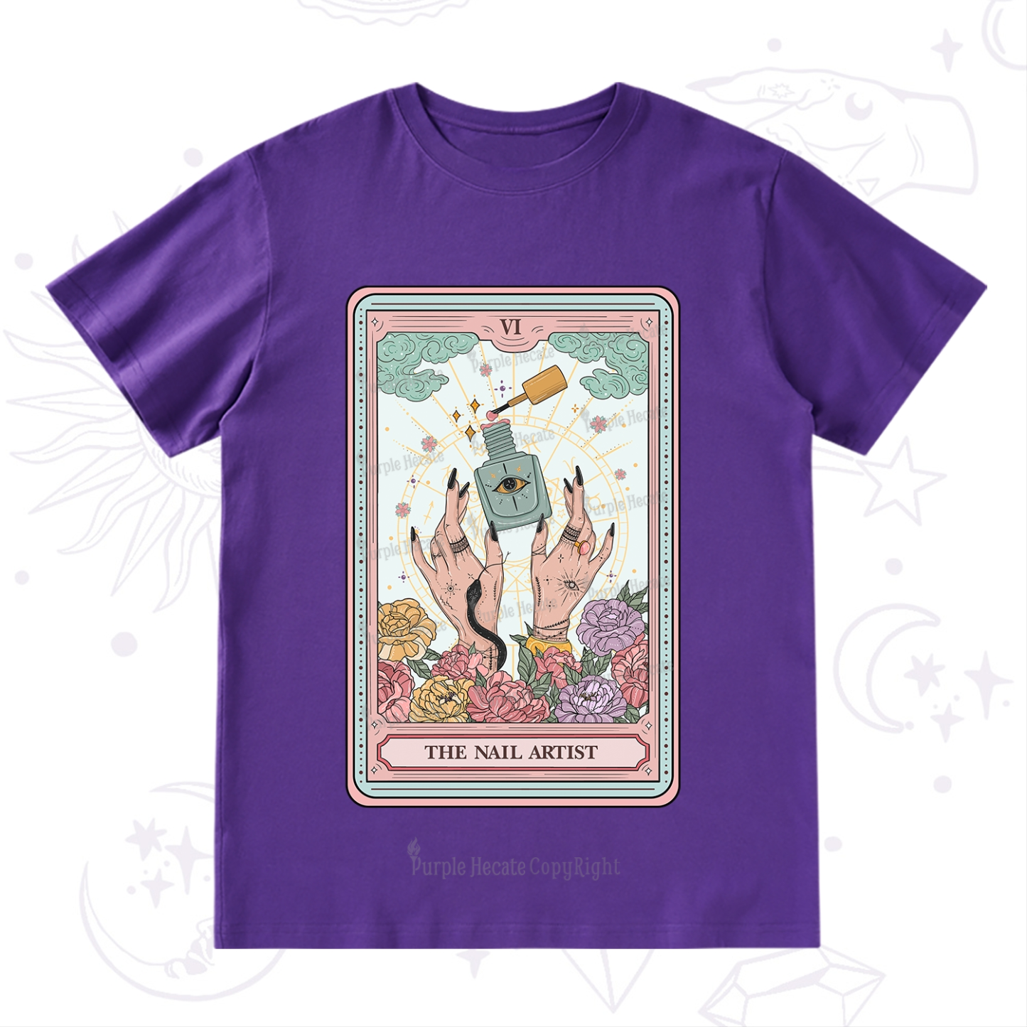 Purplehecate The Nail Artist Life Tarot T-Shirt