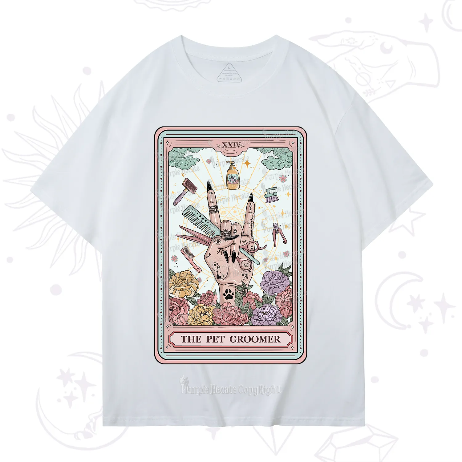 Purplehecate The Pet Groomer Tarot Card T-Shirt