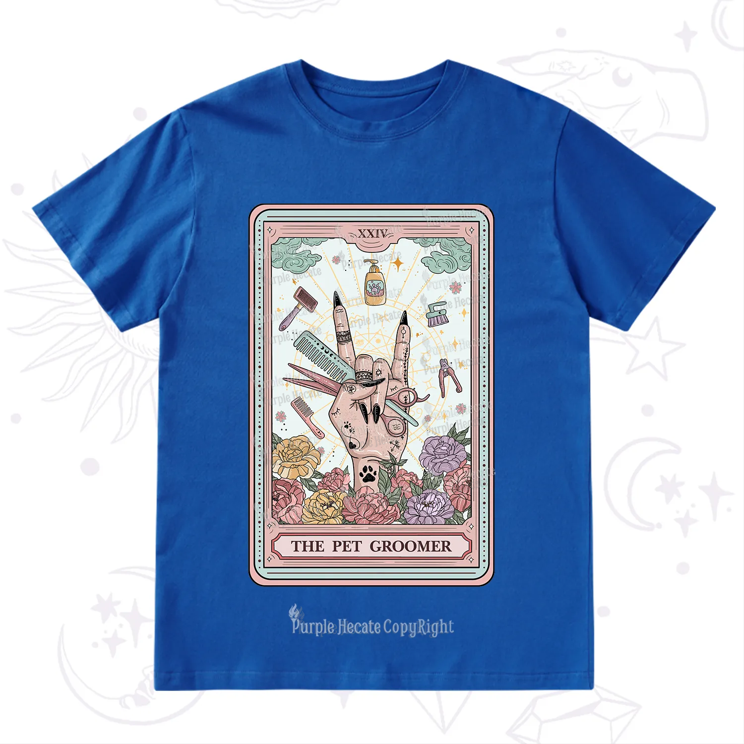 Purplehecate The Pet Groomer Tarot Card T-Shirt