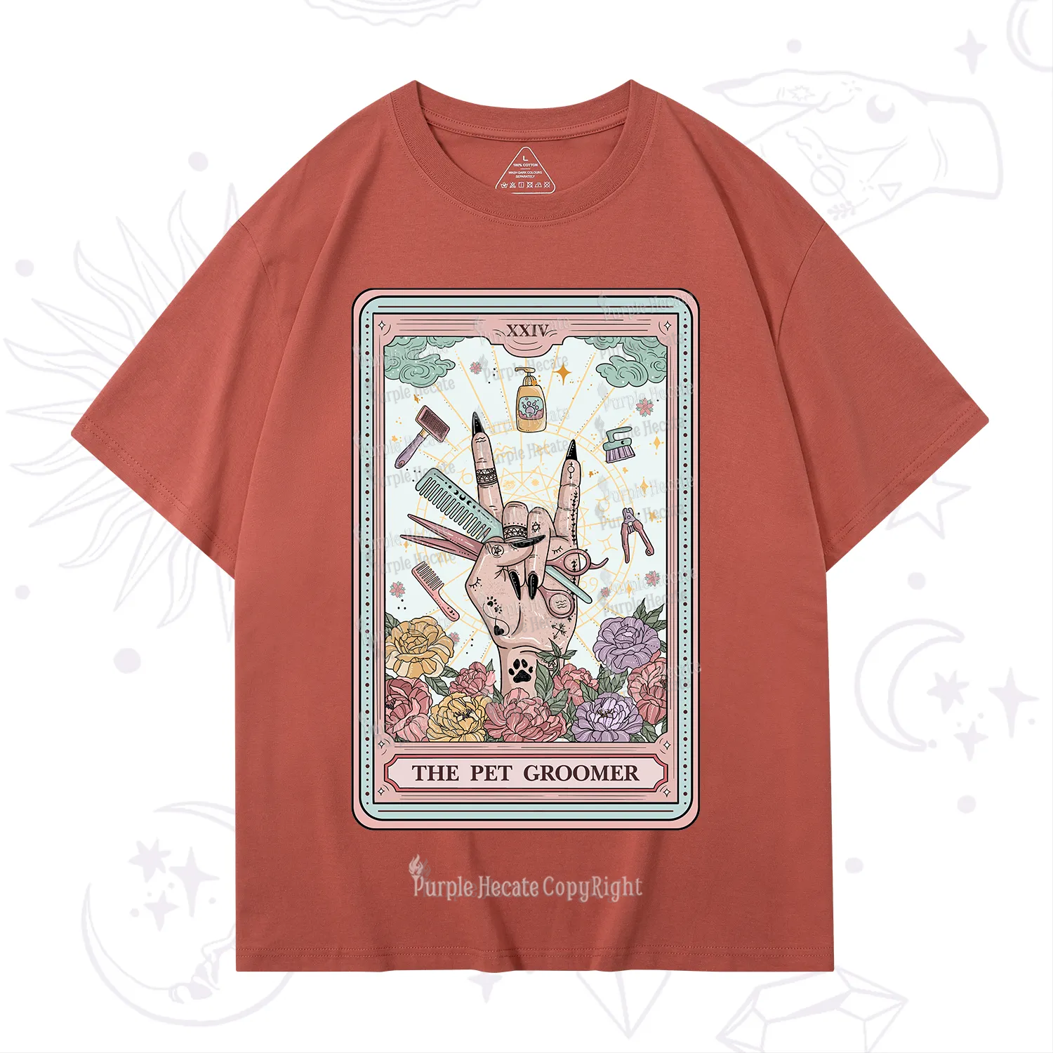 Purplehecate The Pet Groomer Tarot Card T-Shirt