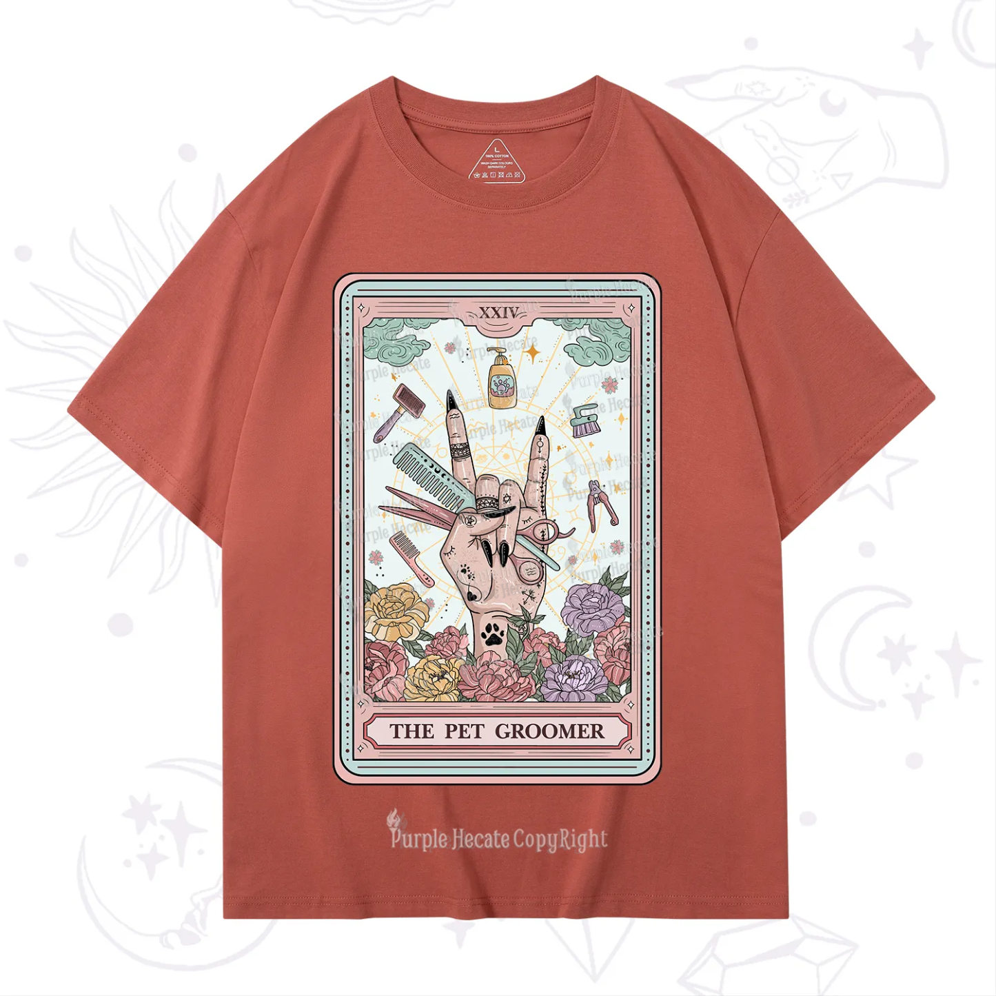 Purplehecate The Pet Groomer Tarot Card T-Shirt