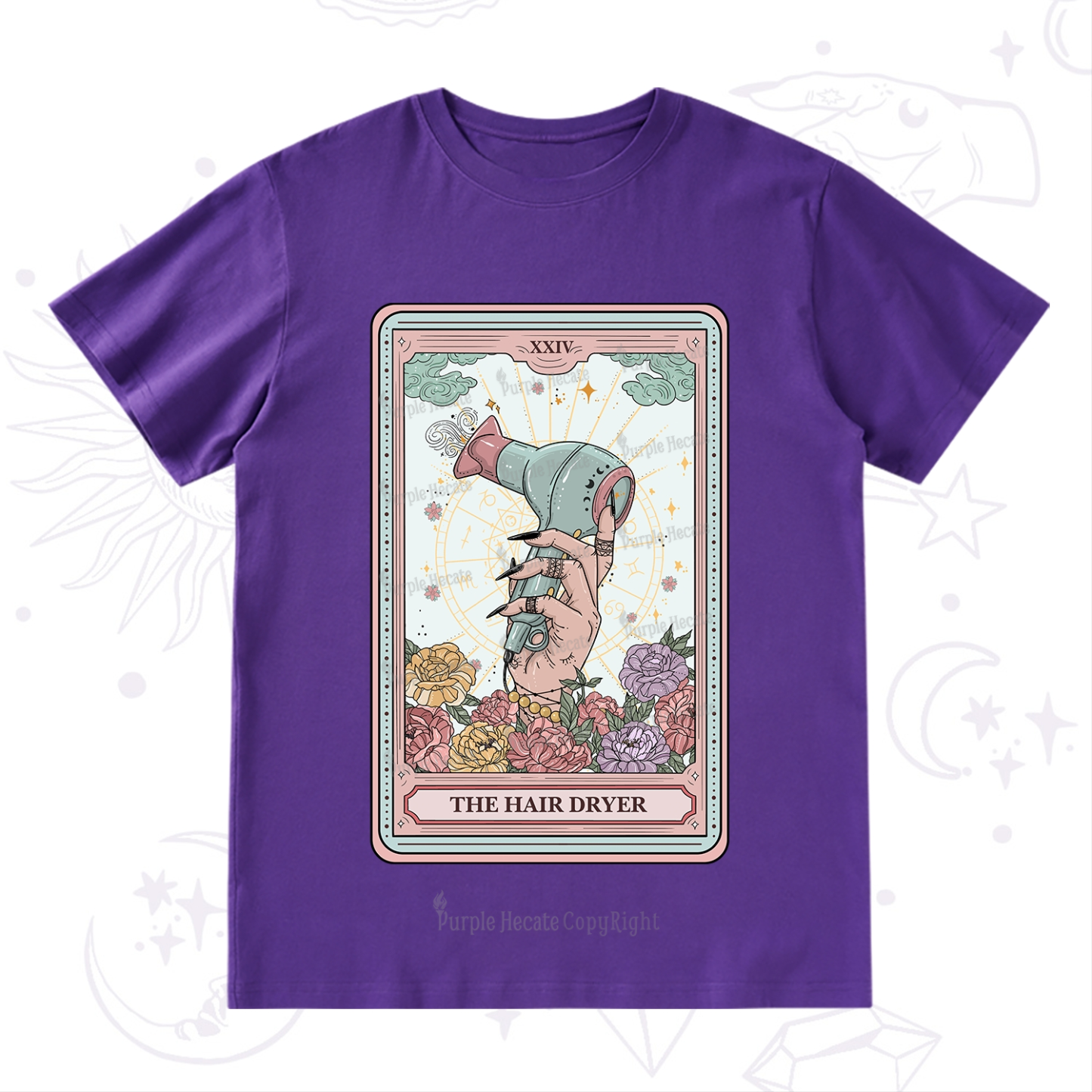 Purplehecate The Hair Dryer Life Tarot T-Shirt